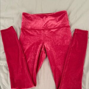Athleta Pink Velvet Leggings XS V4
